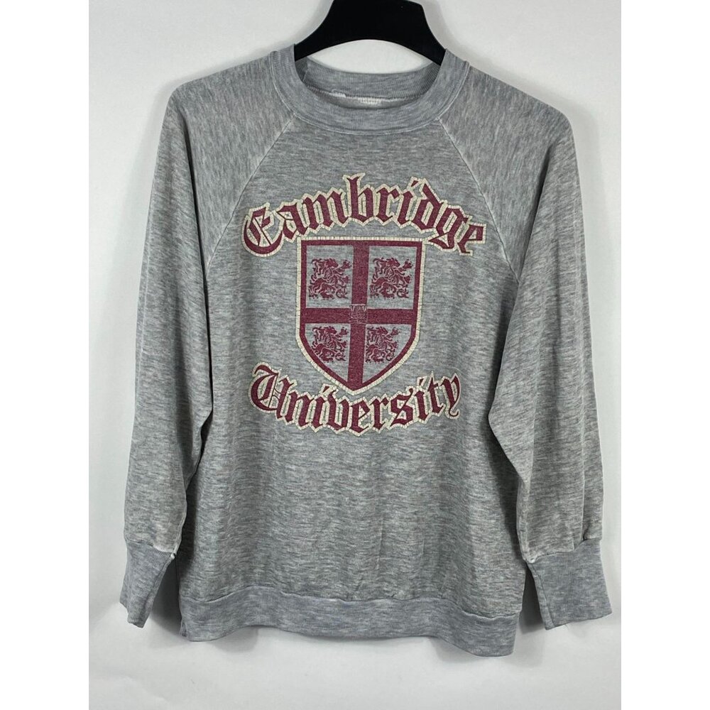 Vintage Rare Unbranded Cambridge University Crewneck Pullover Sweatshirt E527